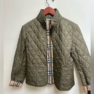 Burberry Khaki Quilted Utility Jacket